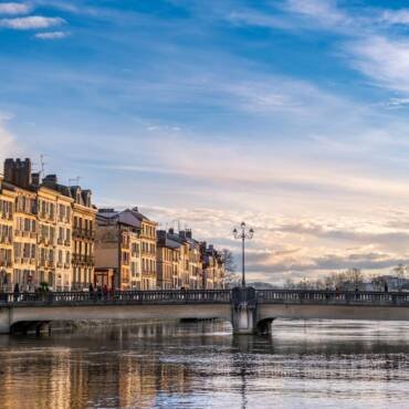 bridge by the river in france
