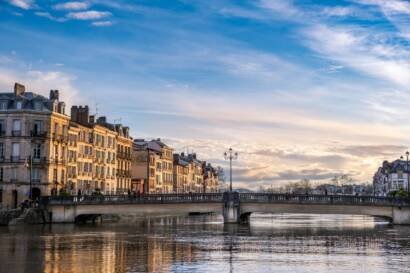 bridge by the river in france